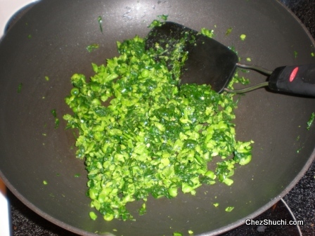 spinach and peas
